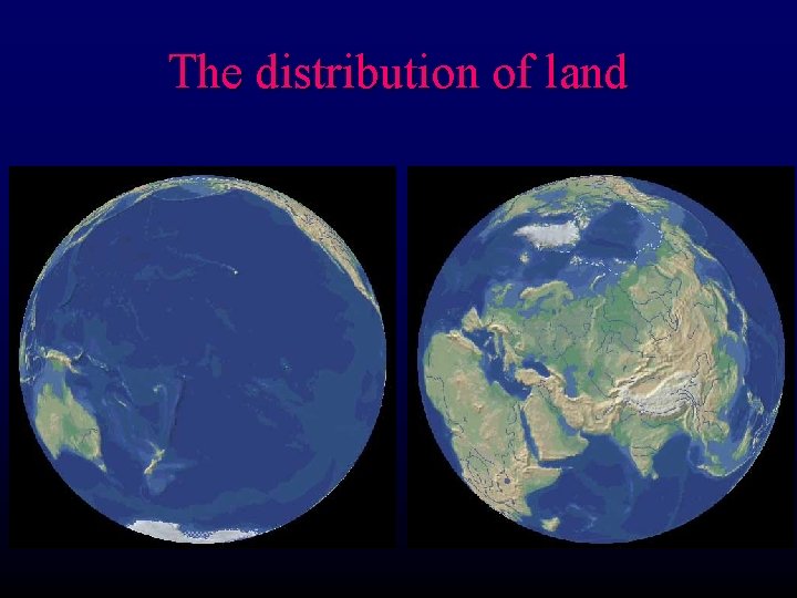 The distribution of land 