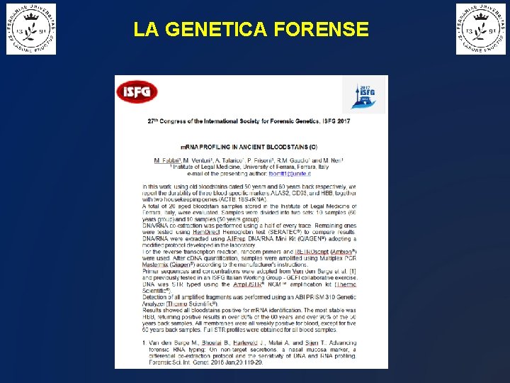 LA GENETICA FORENSE 