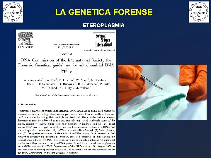 LA GENETICA FORENSE ETEROPLASMIA 