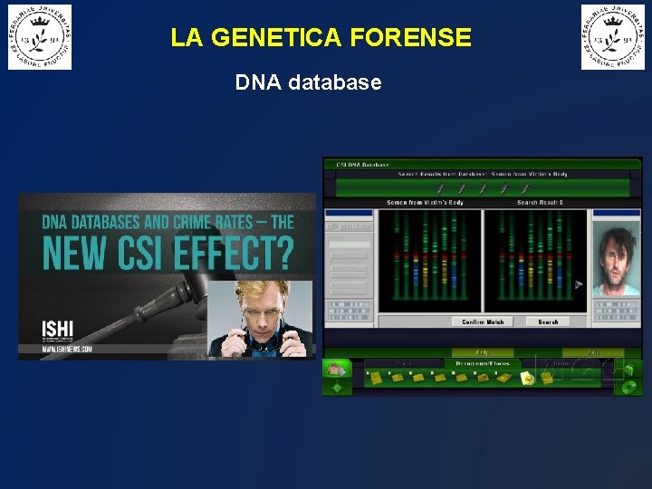 LA GENETICA FORENSE DNA database 
