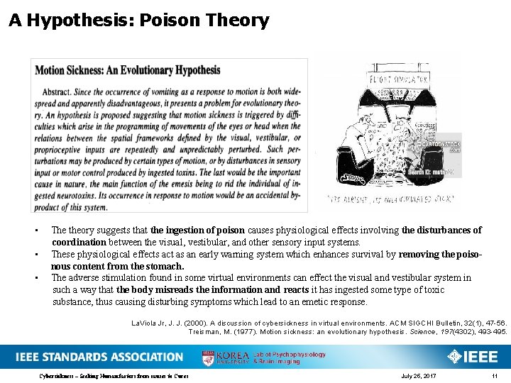 A Hypothesis: Poison Theory • • • The theory suggests that the ingestion of