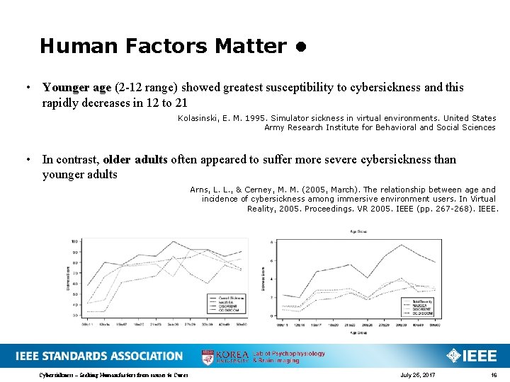 Human Factors Matter • • Younger age (2 -12 range) showed greatest susceptibility to