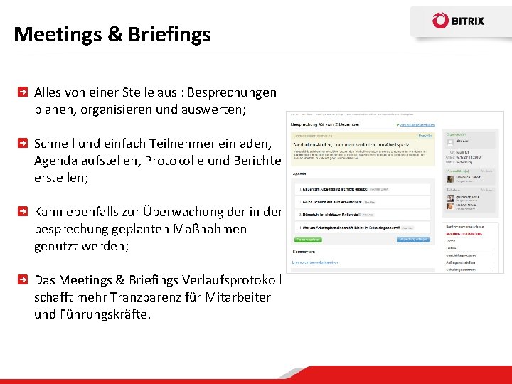 Meetings & Briefings Alles von einer Stelle aus : Besprechungen planen, organisieren und auswerten;