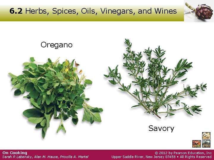 6. 2 Herbs, Spices, Oils, Vinegars, and Wines Oregano Savory On Cooking Sarah R