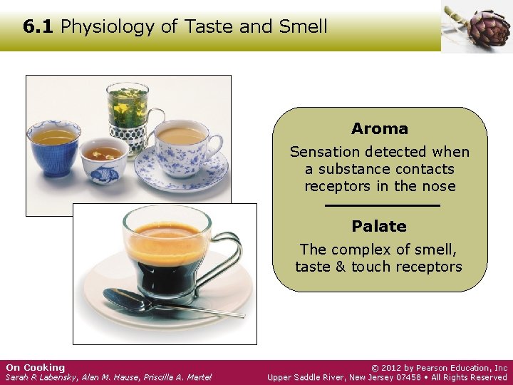 6. 1 Physiology of Taste and Smell Aroma Sensation detected when a substance contacts