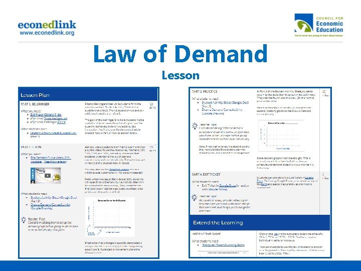 Law of Demand Lesson 
