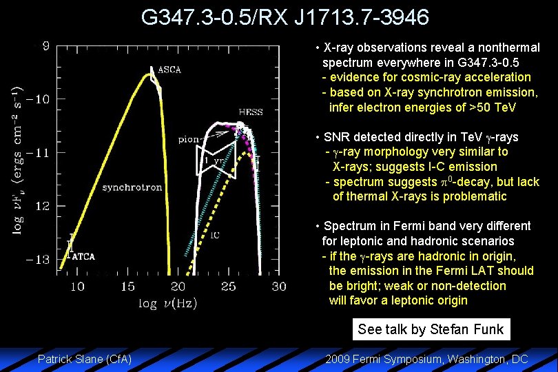 G 347. 3 -0. 5/RX J 1713. 7 -3946 • X-ray observations reveal a