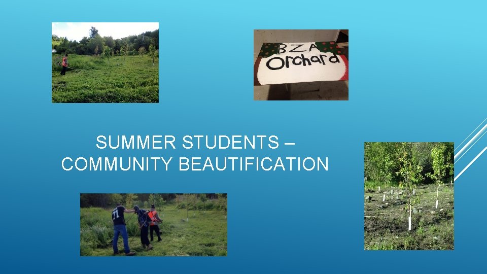 SUMMER STUDENTS – COMMUNITY BEAUTIFICATION 