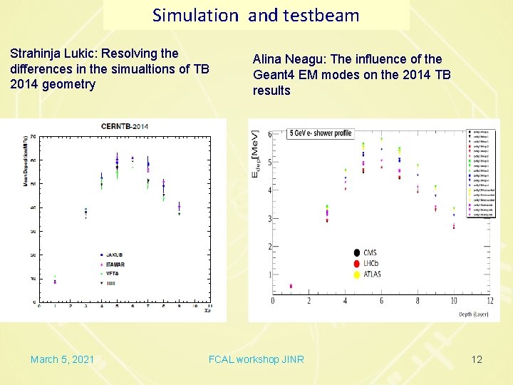 Simulation and testbeam Strahinja Lukic: Resolving the differences in the simualtions of TB 2014
