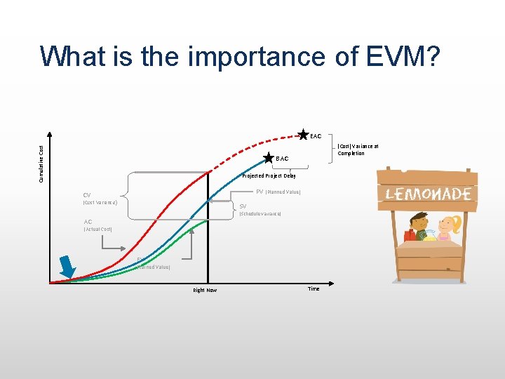 What is the importance of EVM? Cumulative Cost EAC (Cost) Variance at Completion BAC