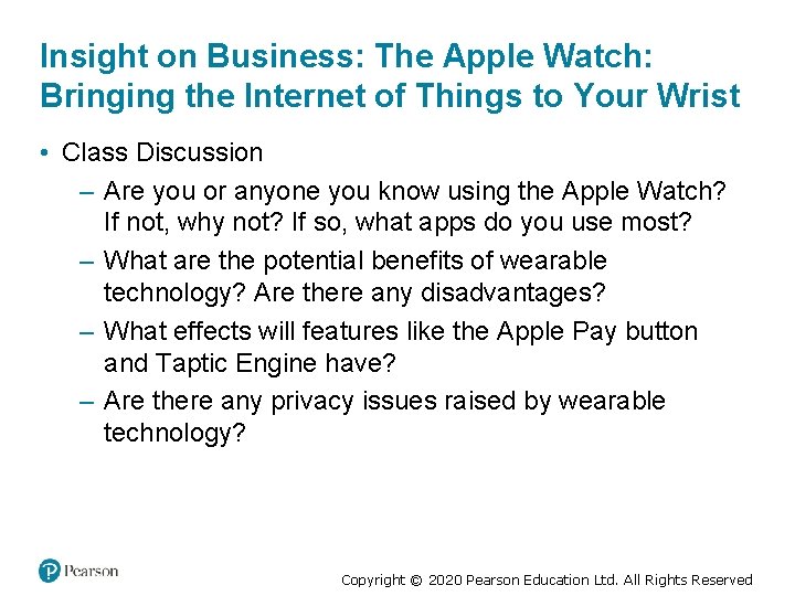 Insight on Business: The Apple Watch: Bringing the Internet of Things to Your Wrist