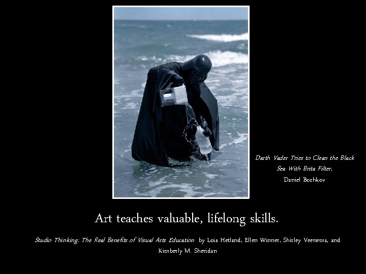 Darth Vader Tries to Clean the Black Sea With Brita Filter, Daniel Bozhkov Art