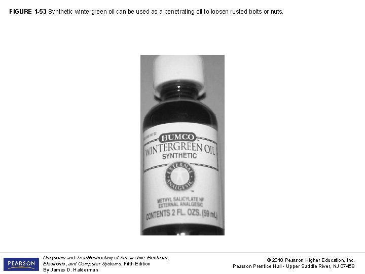 FIGURE 1 -53 Synthetic wintergreen oil can be used as a penetrating oil to