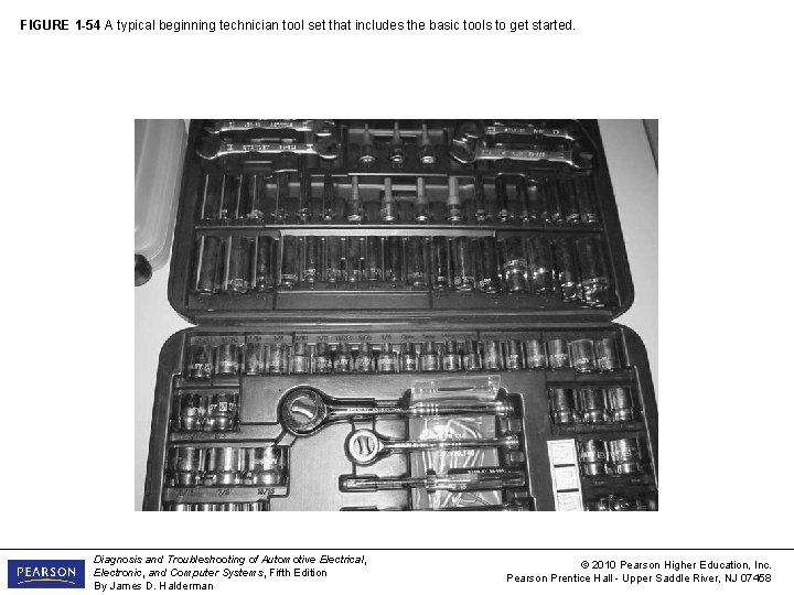 FIGURE 1 -54 A typical beginning technician tool set that includes the basic tools