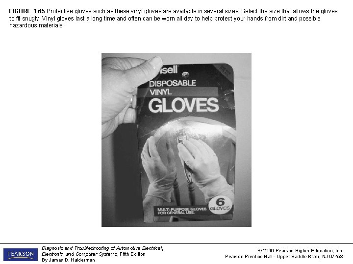 FIGURE 1 -65 Protective gloves such as these vinyl gloves are available in several