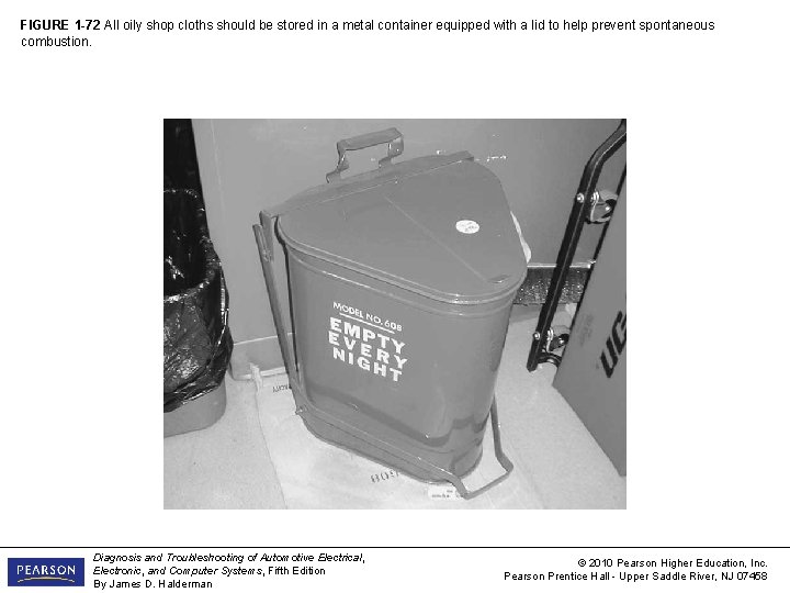 FIGURE 1 -72 All oily shop cloths should be stored in a metal container