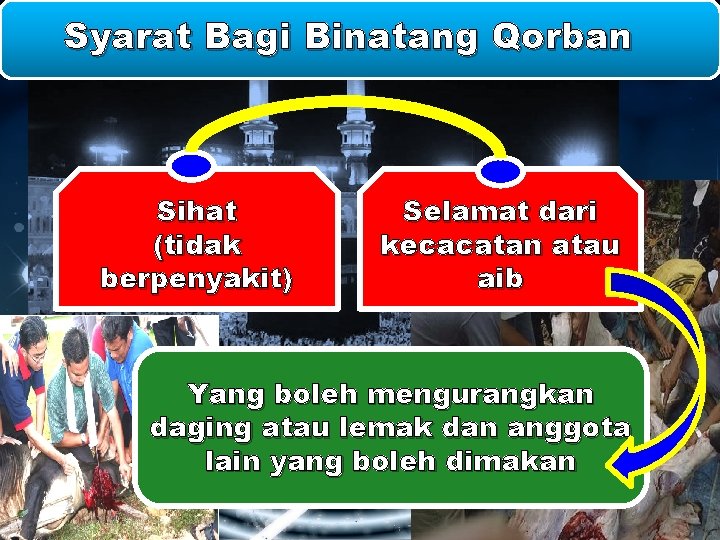 Syarat Bagi Binatang Qorban Sihat (tidak berpenyakit) Selamat dari kecacatan atau aib Yang boleh