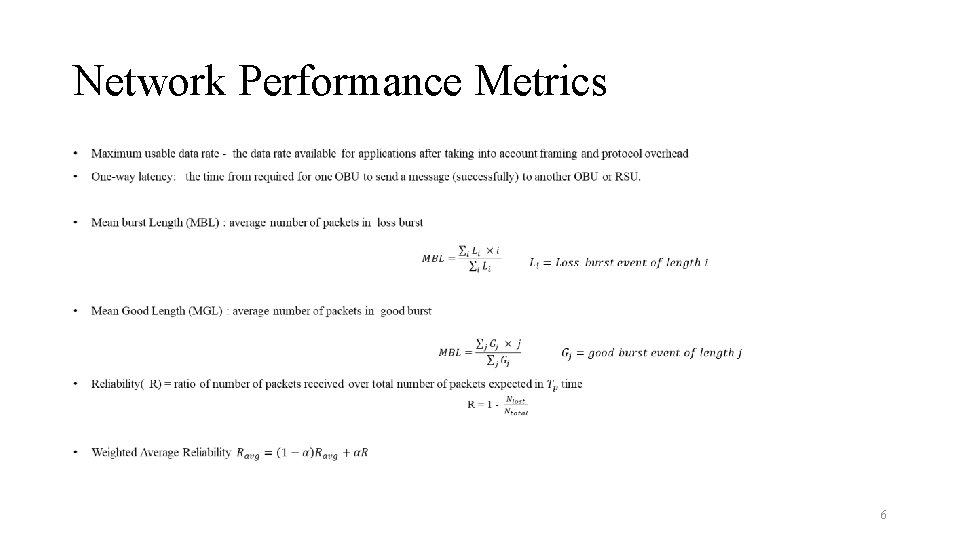 Network Performance Metrics • 6 