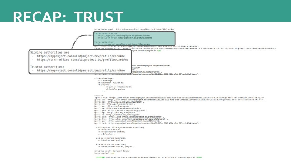 RECAP: TRUST 