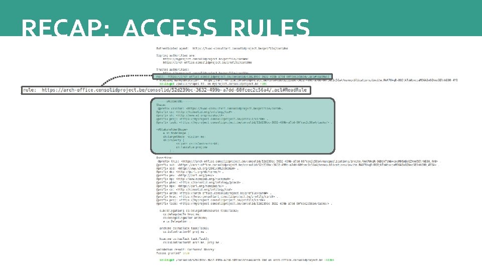 RECAP: ACCESS RULES 