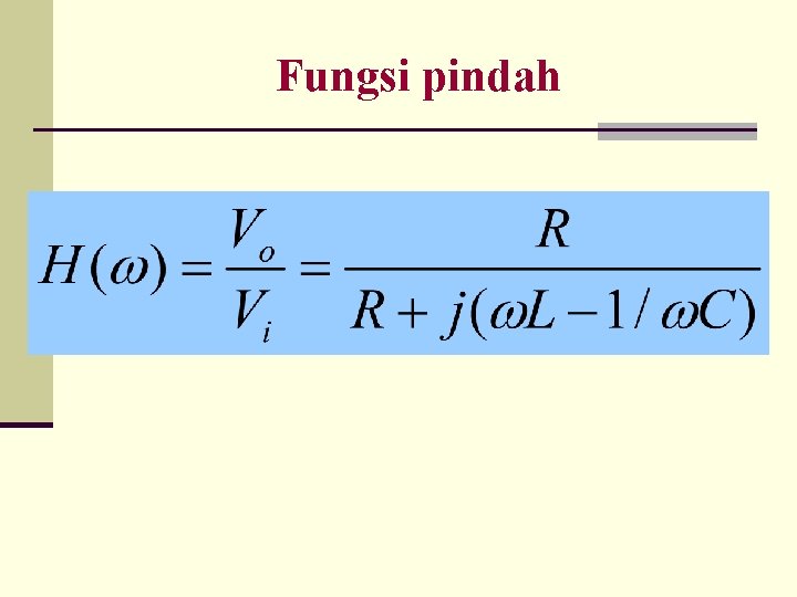 Fungsi pindah 