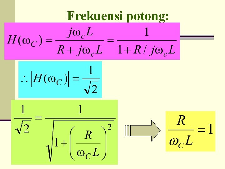 Frekuensi potong: 