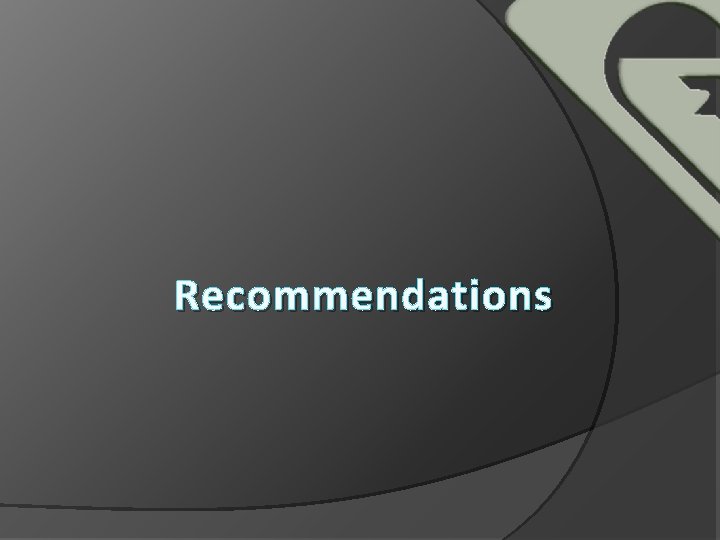 Recommendations 