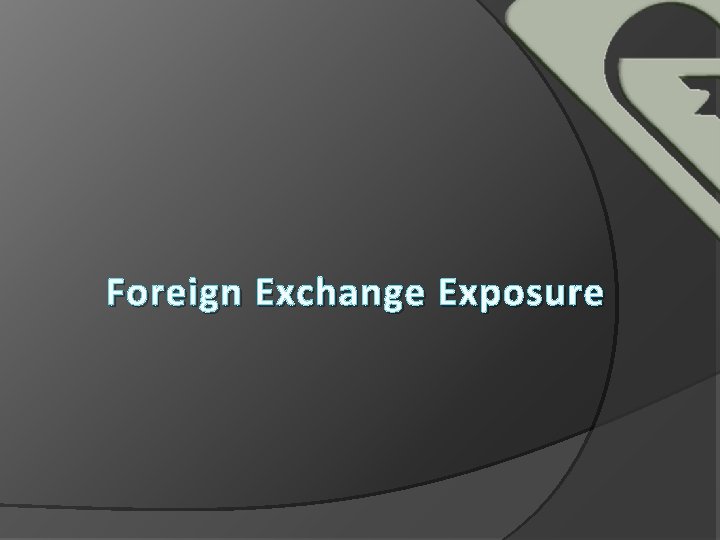 Foreign Exchange Exposure 