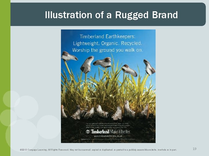 Illustration of a Rugged Brand © 2013 Cengage Learning. All Rights Reserved. May not