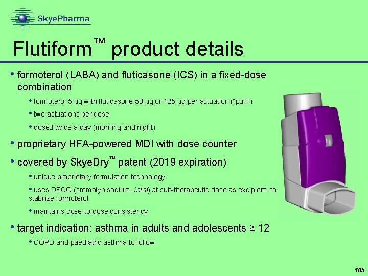 ™ Flutiform product details • formoterol (LABA) and fluticasone (ICS) in a fixed-dose combination