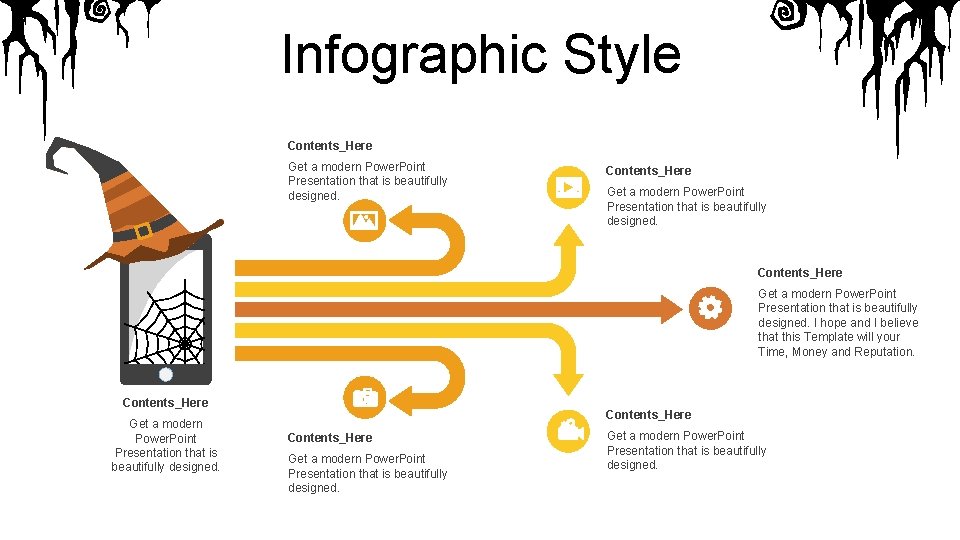 Infographic Style Contents_Here Get a modern Power. Point Presentation that is beautifully designed. I