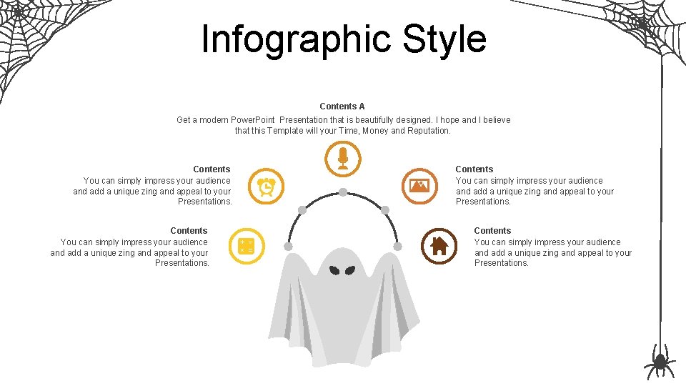 Infographic Style Contents A Get a modern Power. Point Presentation that is beautifully designed.