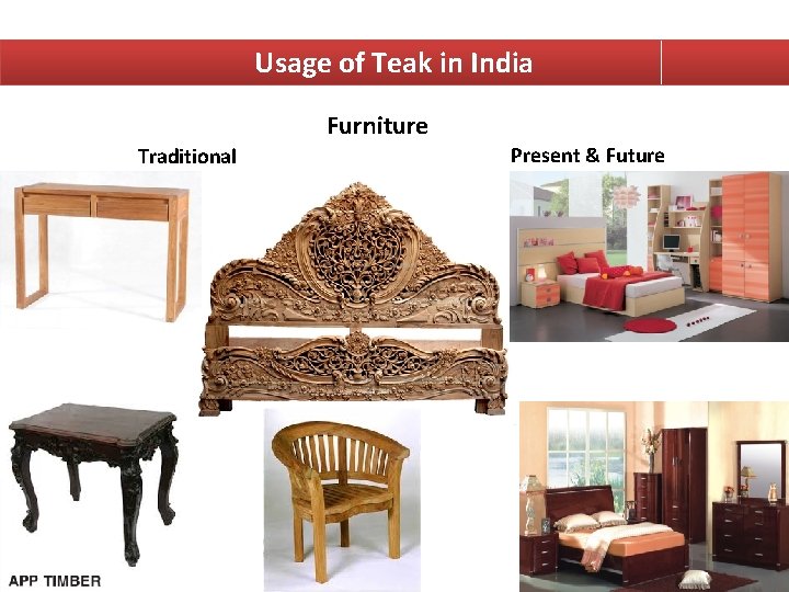 Usage of Teak in India Furniture Traditional Present & Future 