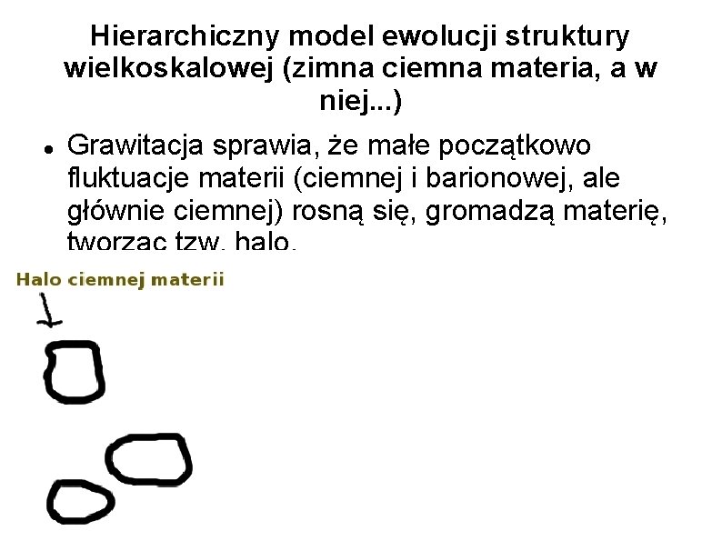 Hierarchiczny model ewolucji struktury wielkoskalowej (zimna ciemna materia, a w niej. . . )