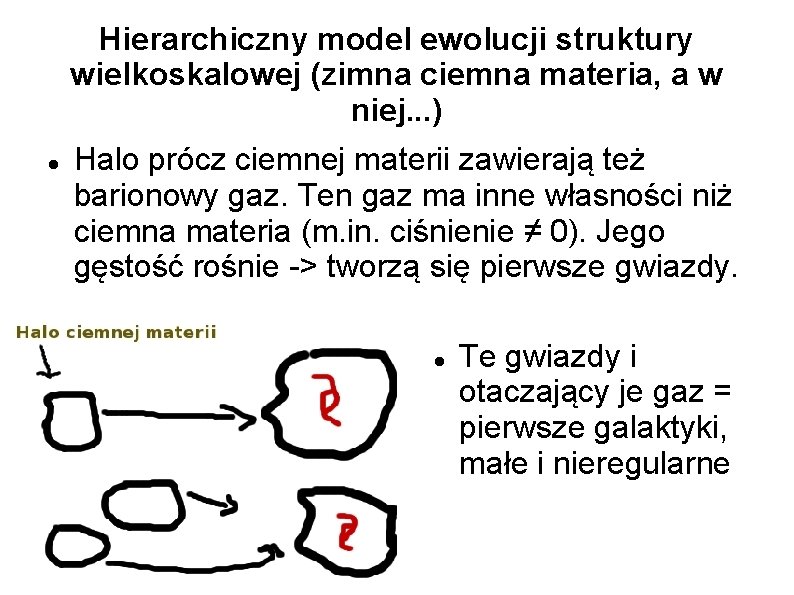 Hierarchiczny model ewolucji struktury wielkoskalowej (zimna ciemna materia, a w niej. . . )