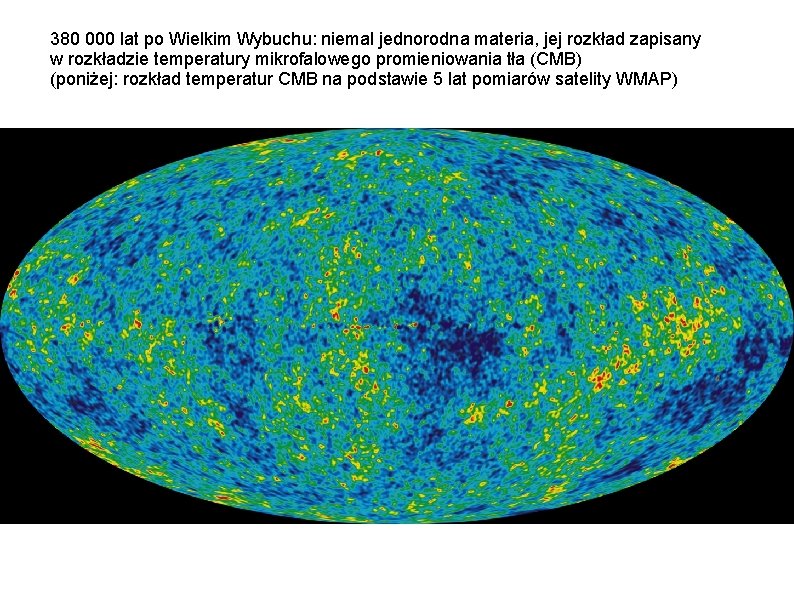 380 000 lat po Wielkim Wybuchu: niemal jednorodna materia, jej rozkład zapisany w rozkładzie