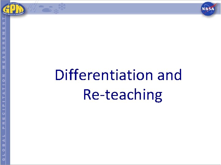 Differentiation and Re-teaching 