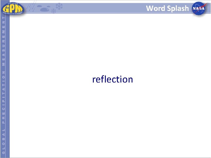 Word Splash reflection 