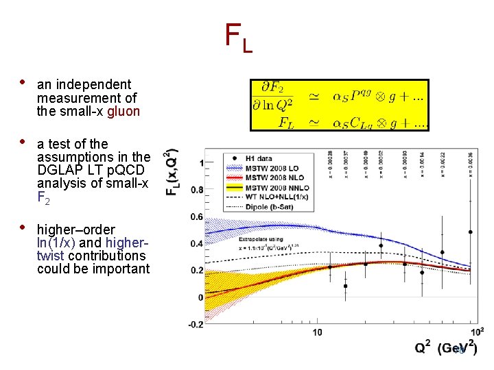 FL • an independent measurement of the small-x gluon • a test of the