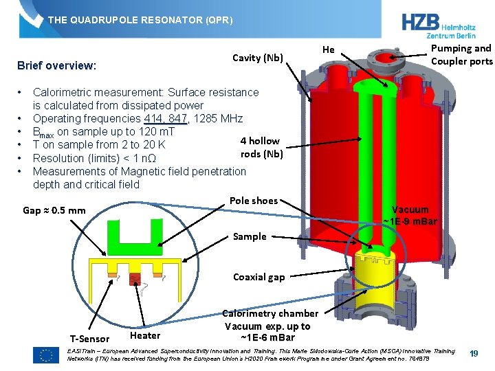 THE QUADRUPOLE RESONATOR (QPR) Cavity (Nb) Brief overview: • Calorimetric measurement: Surface resistance is