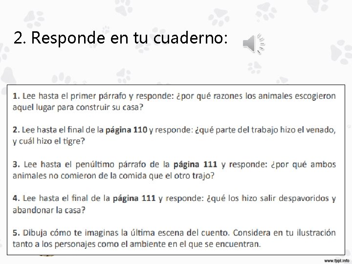 2. Responde en tu cuaderno: 