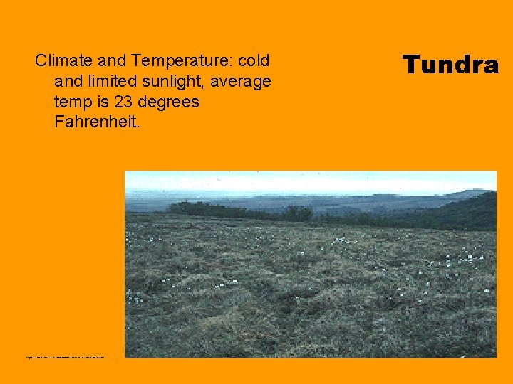 Climate and Temperature: cold and limited sunlight, average temp is 23 degrees Fahrenheit. http: