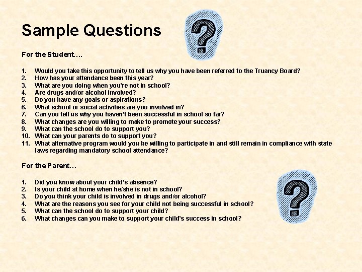Sample Questions For the Student…. 1. 2. 3. 4. 5. 6. 7. 8. 9.