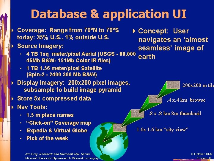 Database & application UI 4 Coverage: Range from 70ºN to 70ºS today: 35% U.