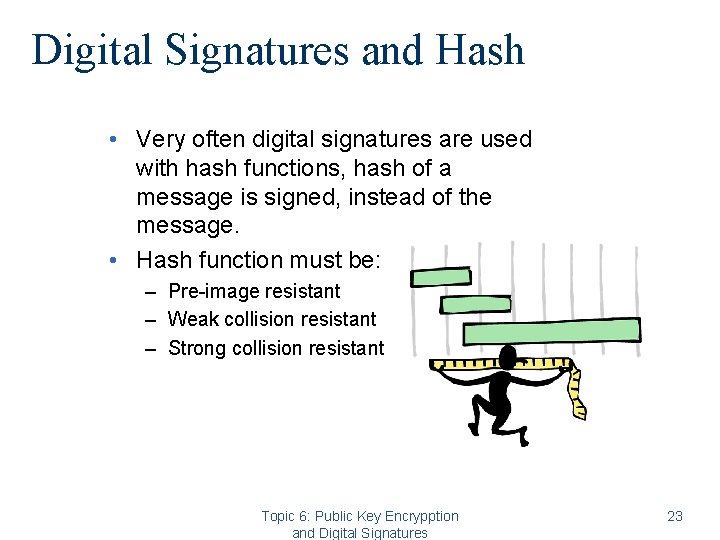Digital Signatures and Hash • Very often digital signatures are used with hash functions, Digital Signatures and Hash • Very often digital signatures are used with hash functions,