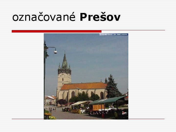 označované Prešov 