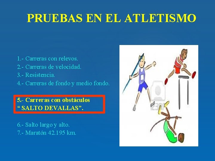 PRUEBAS EN EL ATLETISMO 1. - Carreras con relevos. 2. - Carreras de velocidad.