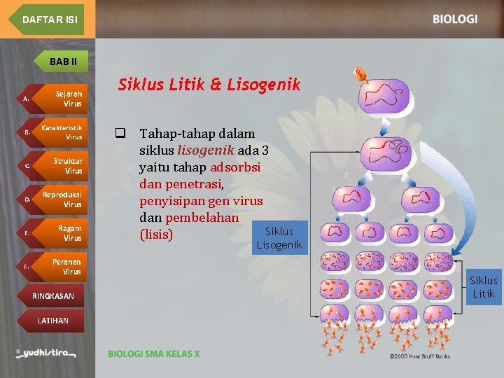 DAFTAR ISI BAB II A. Sejarah Virus B. Karakteristik Virus C. Struktur Virus D.