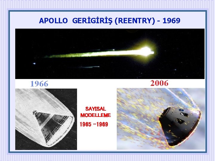 APOLLO GERİGİRİŞ (REENTRY) - 1969 SAYISAL MODELLEME 1965 -1969 