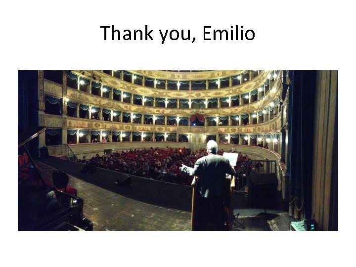 Thank you, Emilio 
